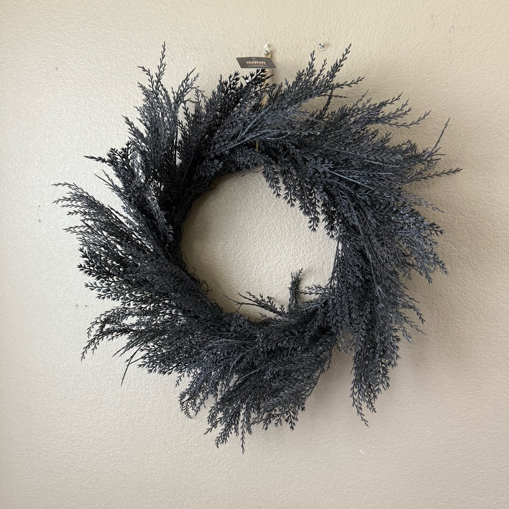 Halloween black artificial botanical design Wreath